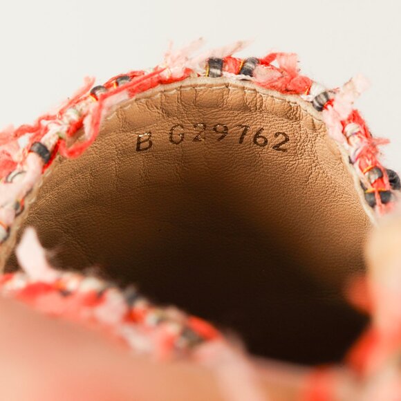 Chanel 21C Coral Tweed Grosgrain CC-Logo Espadrilles - Picture 12 of 13